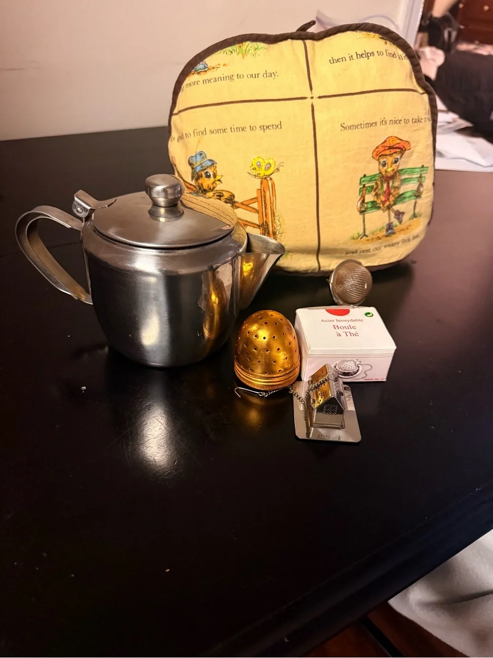 Stainless Steel Tea Kettle - Black Finish
